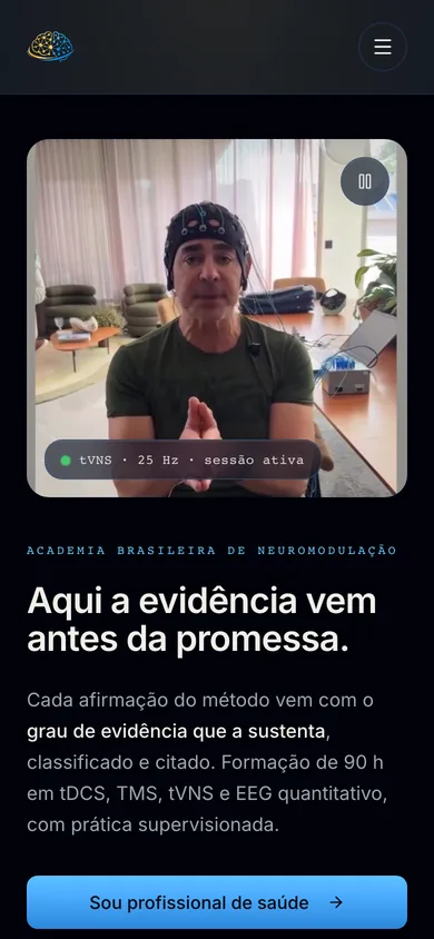 Captura real do site ABN no celular