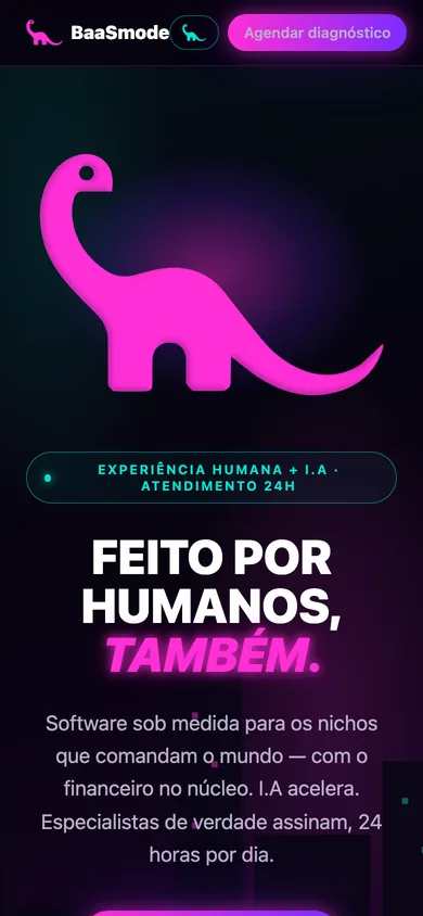 Captura real do site BaaSmode no celular