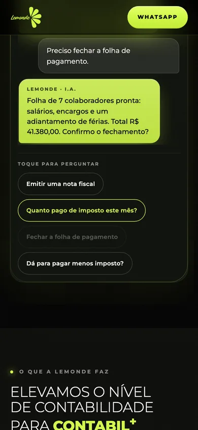 Captura real do site Lemonde no celular