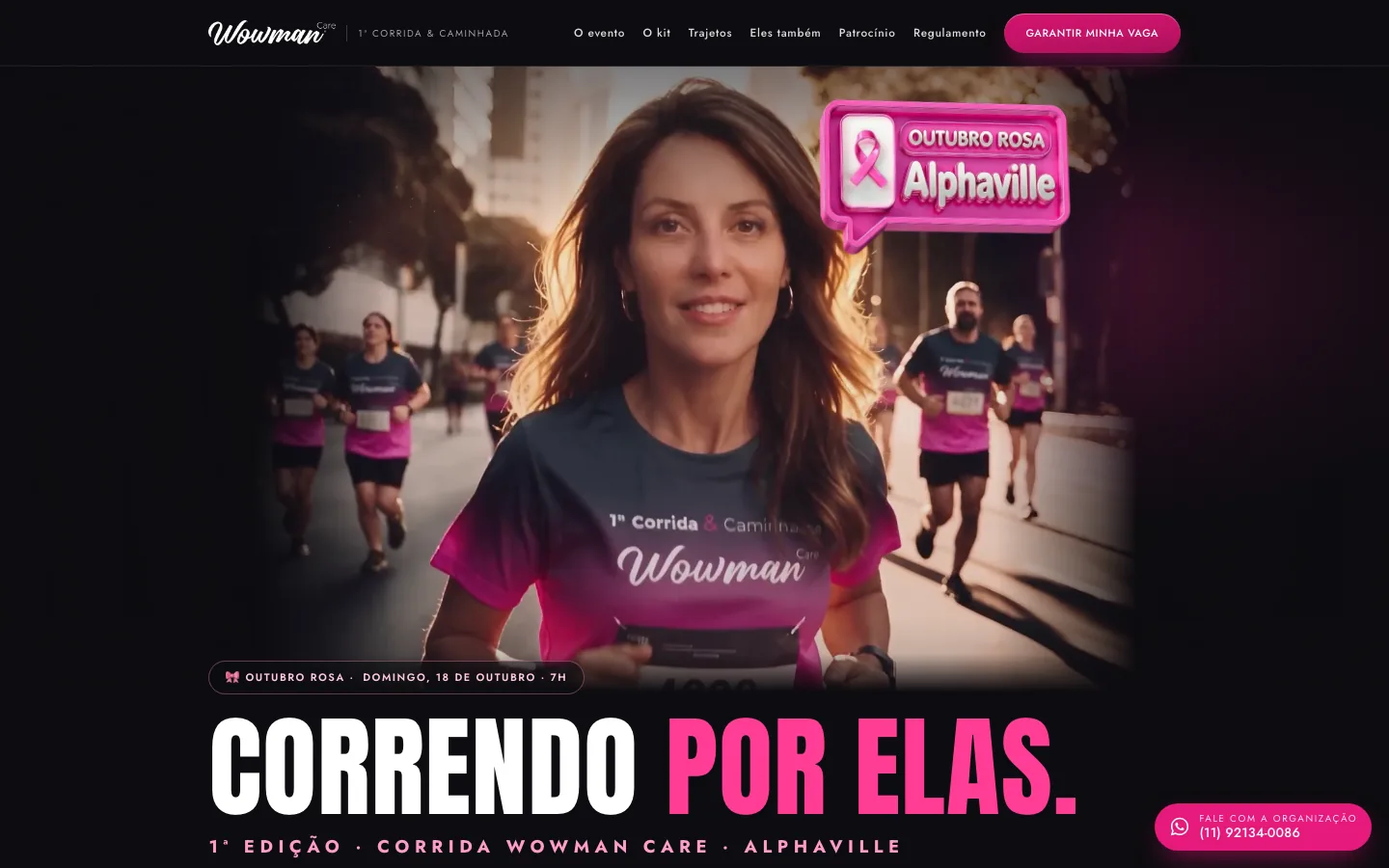 Captura real do site Wowman Care no computador